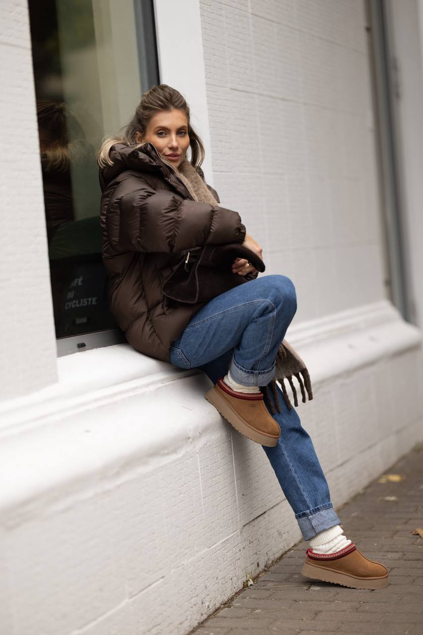 Šokoladinė pūkinė striukė Truffle