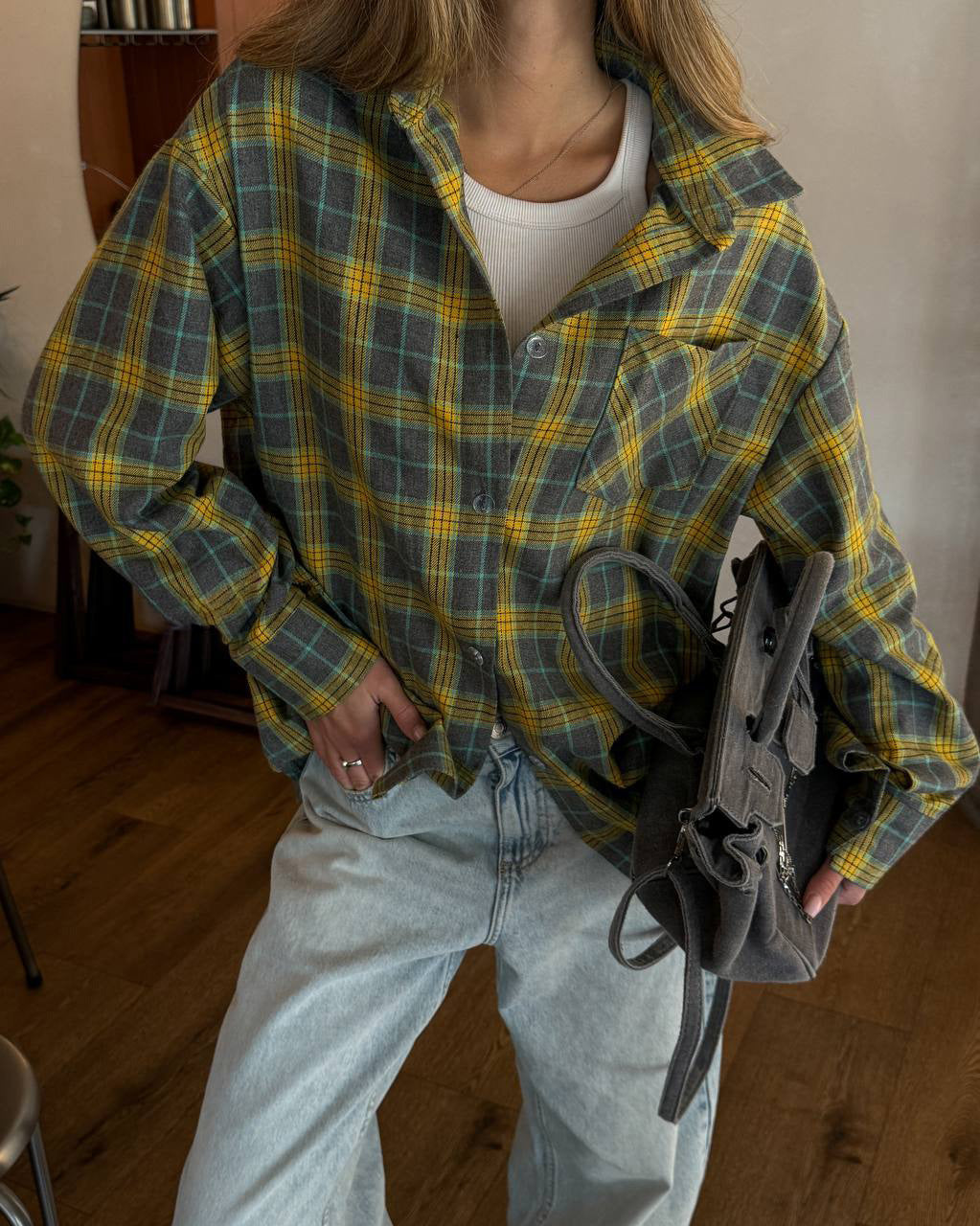 Geltoni BOYFRIEND marškiniai