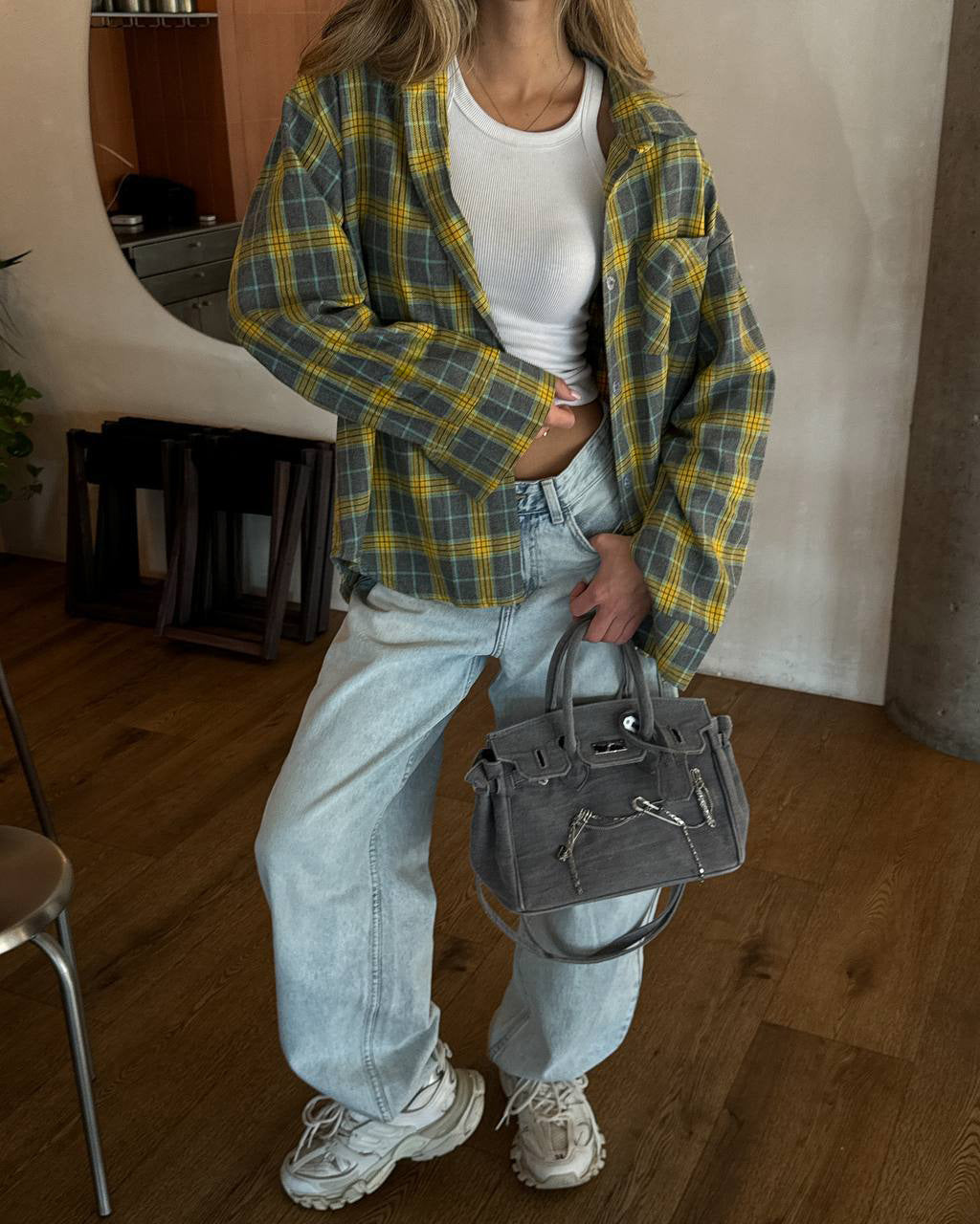Geltoni BOYFRIEND marškiniai