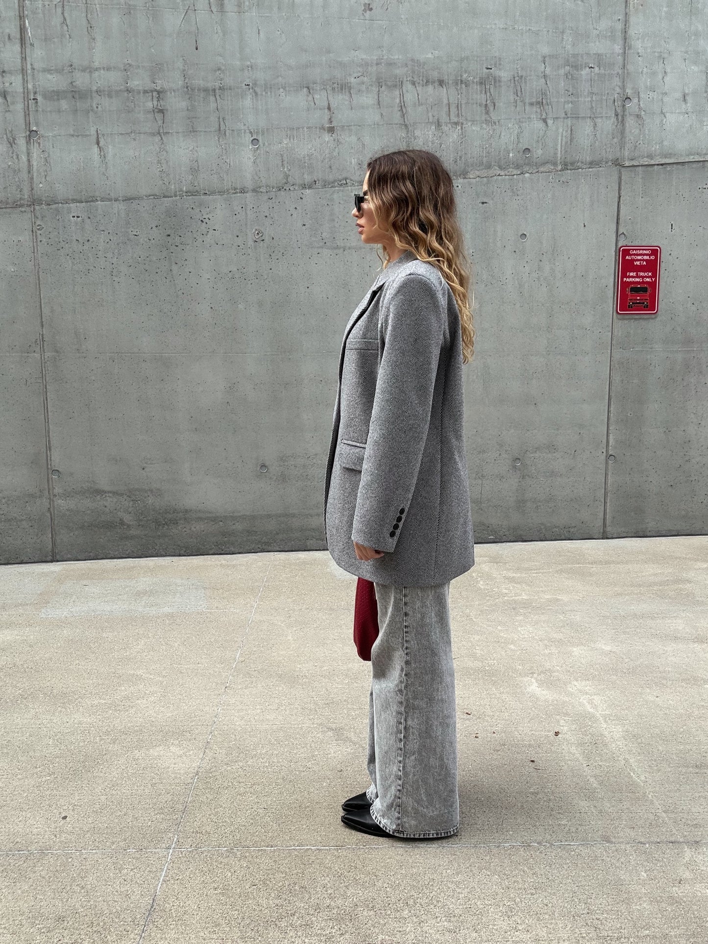 Premium kokybės švarkas (pilkšvas)