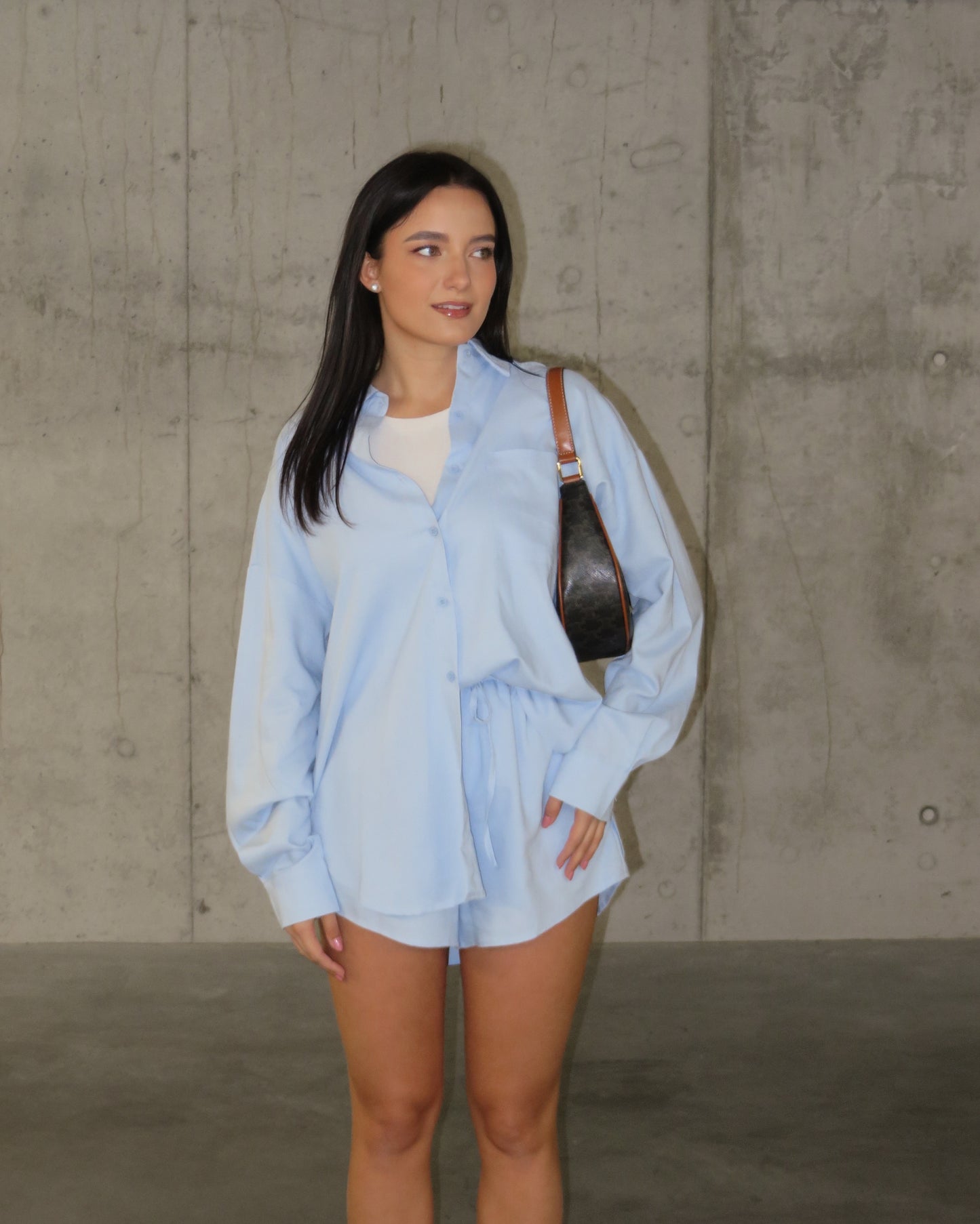 Kostiumėlis su linu ir medvilne BABY BLUE