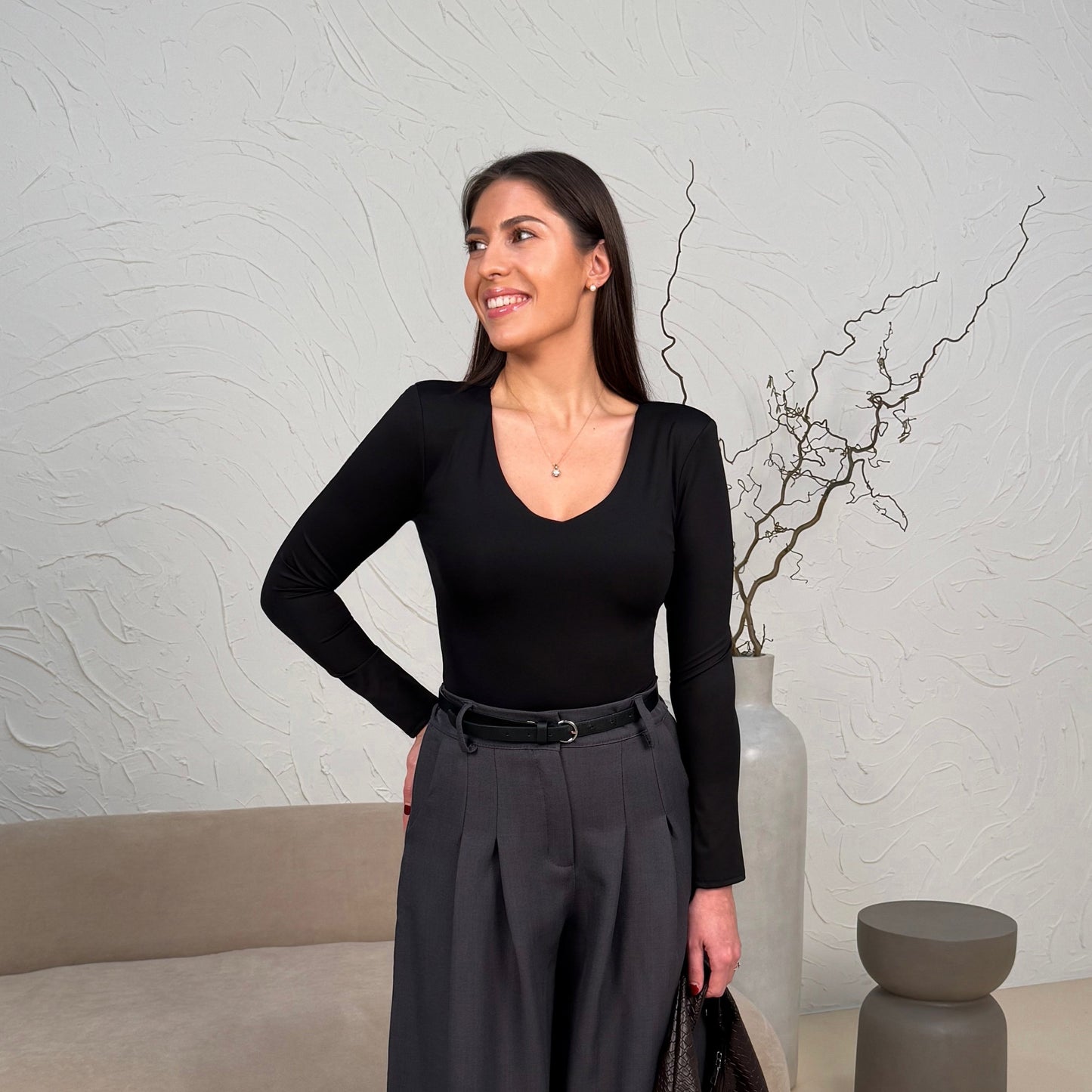 Bodis su petukais (juoda/pilka)