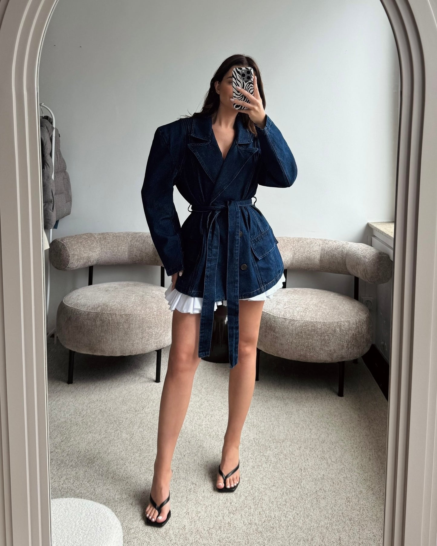 Tamsiai mėlynas švarkas DENIM