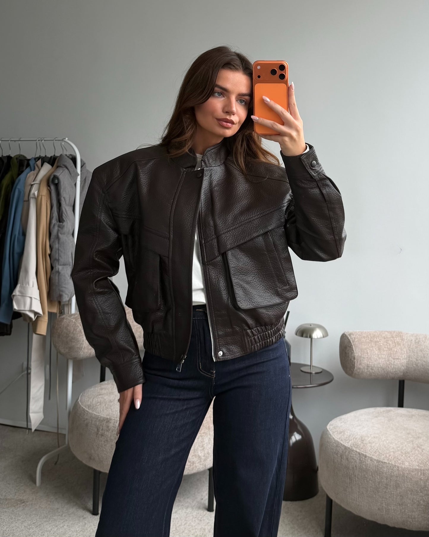 Eko odos striukė ATELIER | šokoladinė