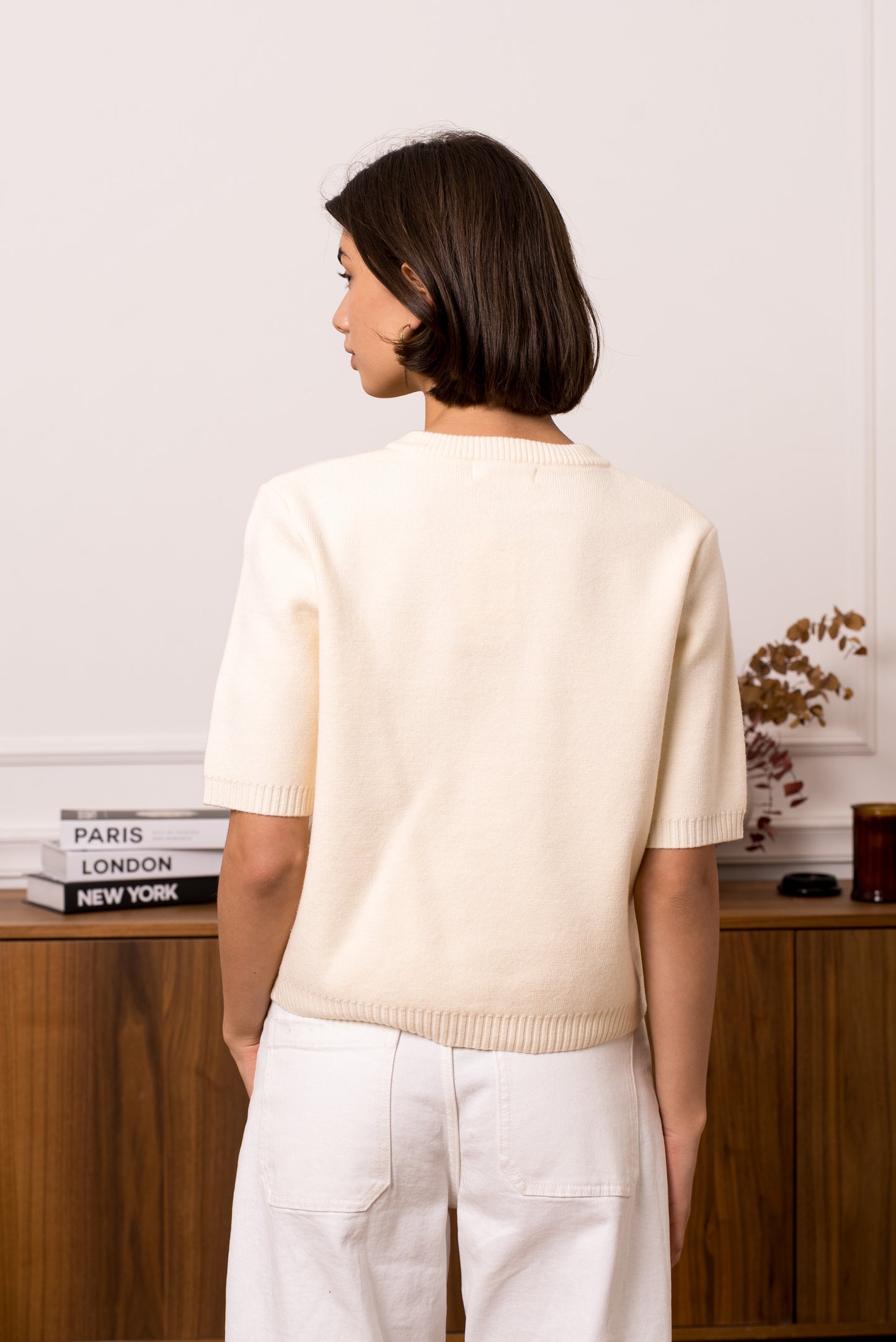 Megztukas su sagomis ECRU