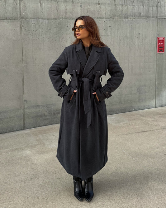 Pilkas paltas MODERN