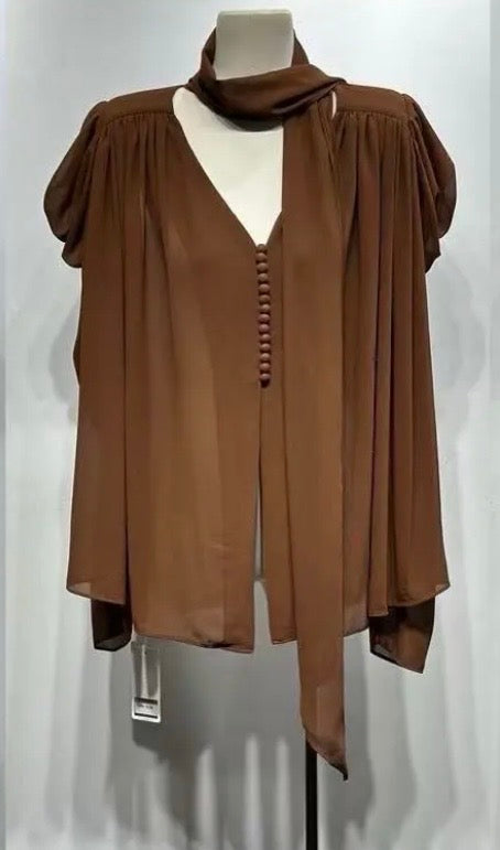 Ruda palaidinė su šalikėliu CHARM