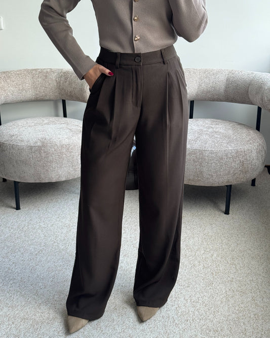 Rudos klasikinės kelnės BRUNO