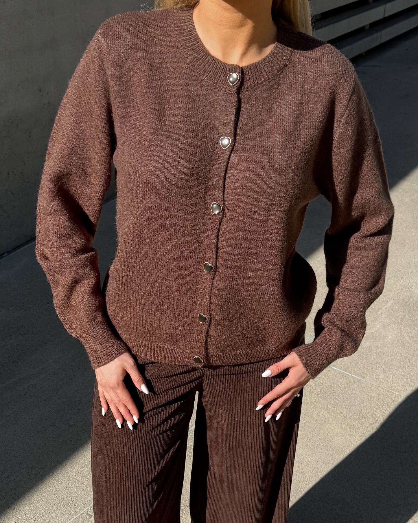 Rudas megztukas HEART