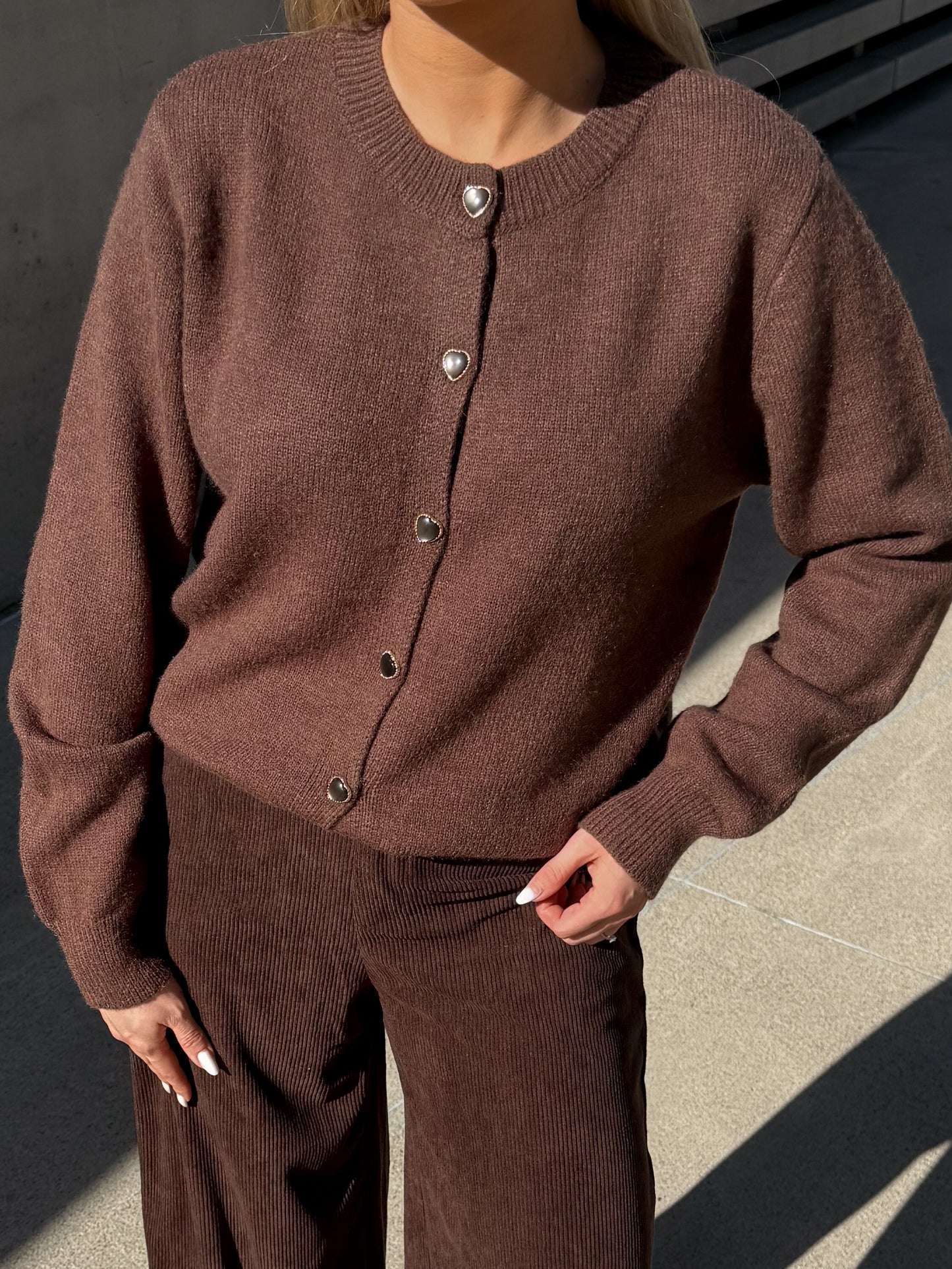 Rudas megztukas HEART