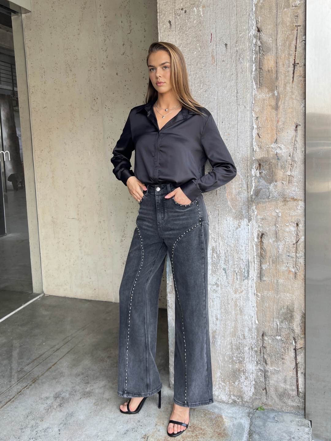 Pilki džinsai STRASSY