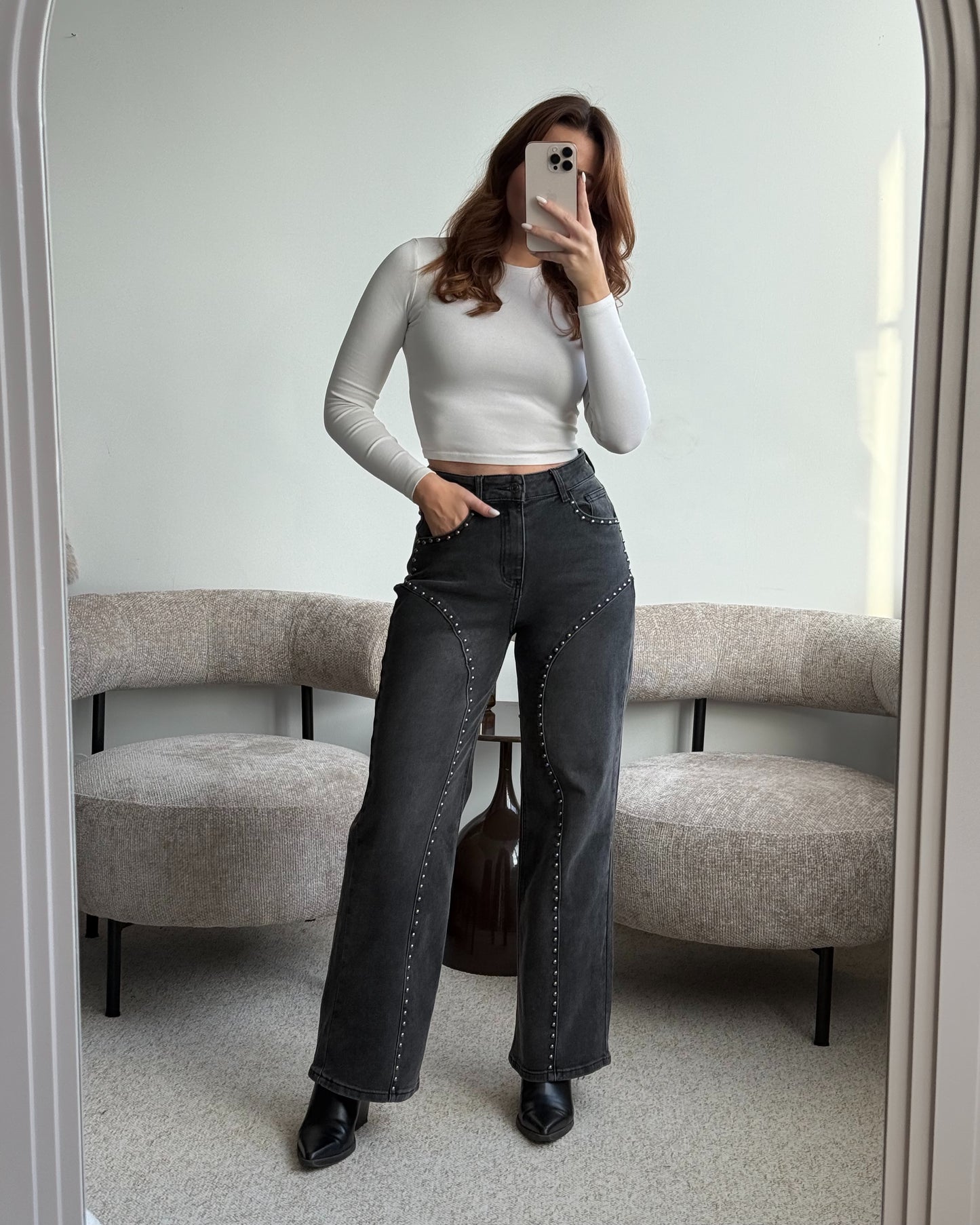 Pilki džinsai STRASSY