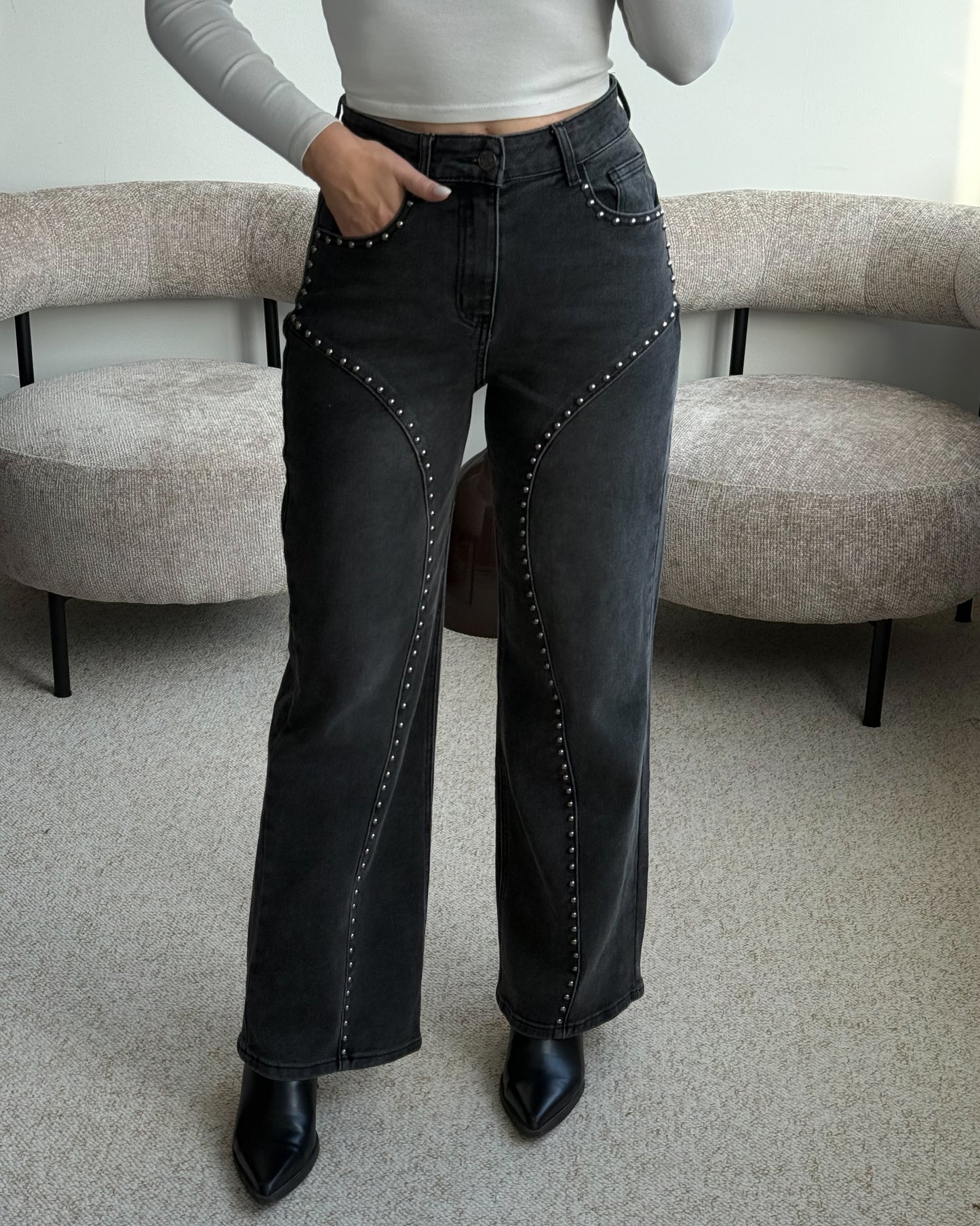 Pilki džinsai STRASSY